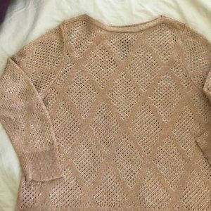 Chico’s Black Label shimmery rose gold Sweater gently worn. Excellent condition